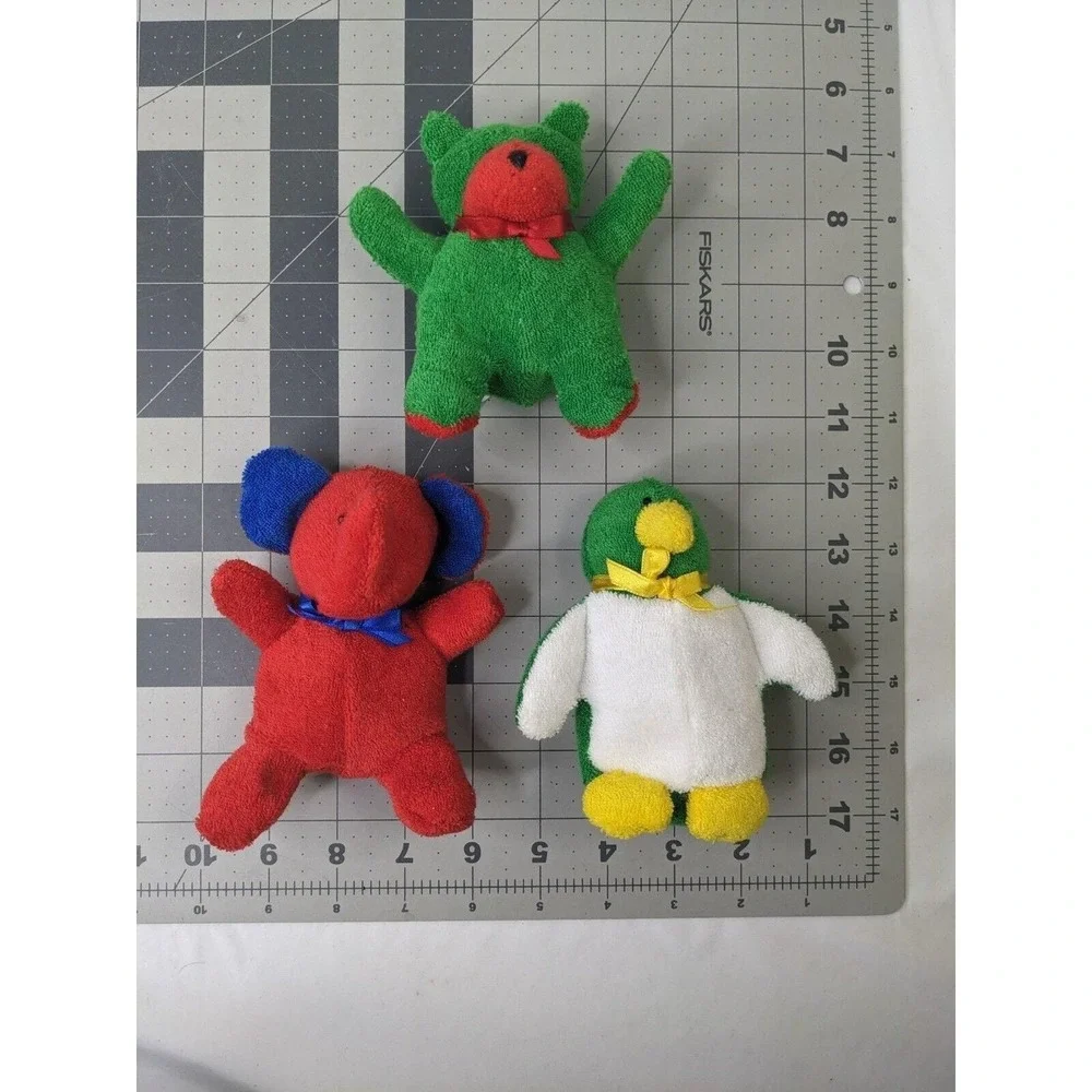 Hardees Matchbox Animal Plush Lot Terry Cloth Beans 5 Inch Lot of 3 1997 Stuffed